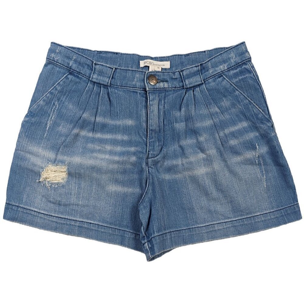 BCBGeneration Distressed Denim Shorts Size 28
